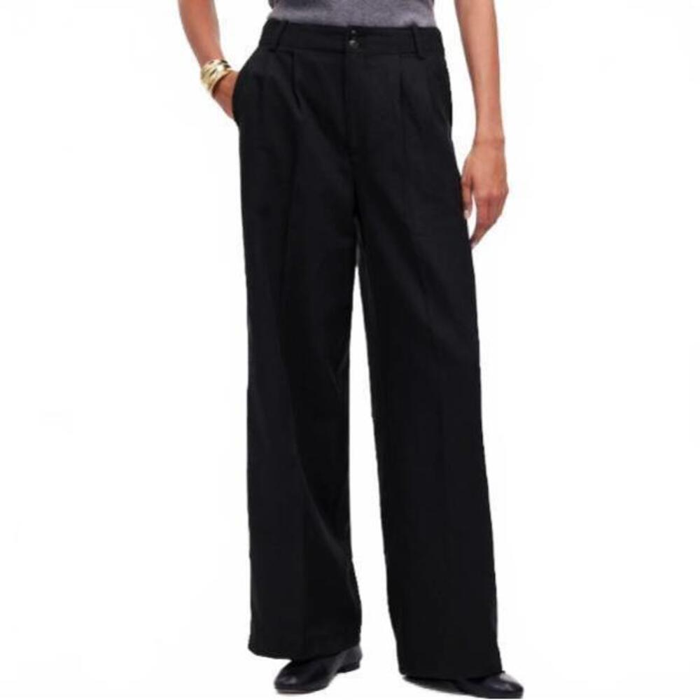 NEW Madewell The Harlow Wide-Leg Pant in Black, Size 00